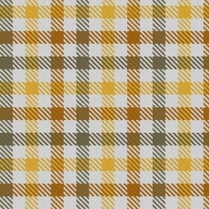Tricolor Gingham in Sage Green Lemon Yellow and Rust Brown