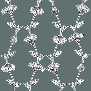 daisies_dark green_