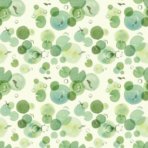 (Updated) Medium | Frogs and lily pads: Hand-drawn Watercolor Design #P230262