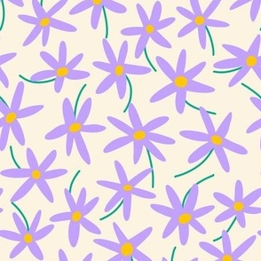 purple yellow daisies