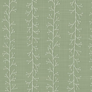 Bare Branches in Soft Sage Green - XL