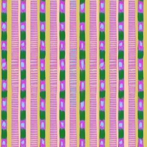 Striped stripes in pink and green