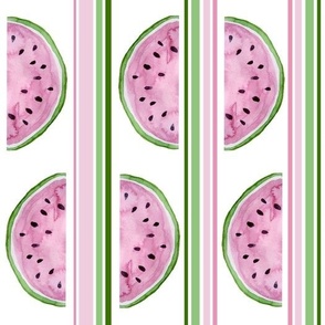 Watermelon with Vertical Stripes