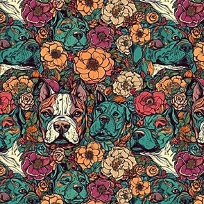 pit bull floral 2