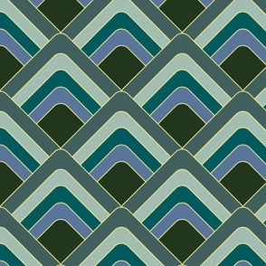 Art Deco-esque Revisited - 048 [green, teal, yellow - large]