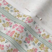 Regency Floral Stripe / Tiny Scale