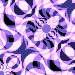 Overlapping Mandalas: Purples