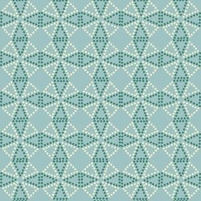 windmill dot mosaic circular geometric soft blue grey small scale