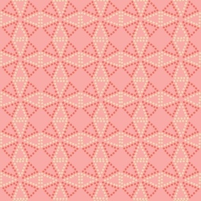 windmill dot mosaic circular geometric spring pink medium scale