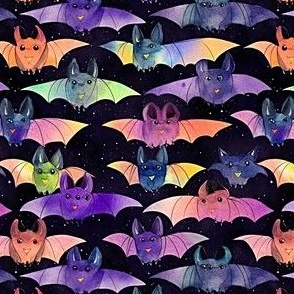 bats watercolor 2