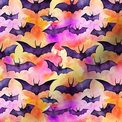 bats watercolor 1