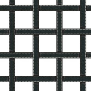 Black Leather No-2 4x4 - White