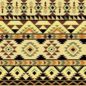 Desert aztec stripes - shades of yellow  and brown