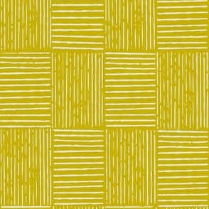 Modern Gingham in Goldenrod Yellow and Pale Grey (LARGE) B23015R08A