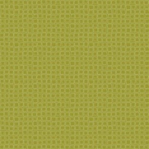 Wonky Geometric Gingham in Pale Grey on Vintage Pea Green (SMALL) B23013R06A