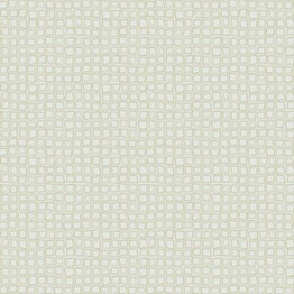 Wonky Geometric Gingham in Vintage Pea Green on Pale Gray (SMALL) B23013R06B