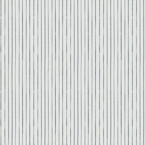 Whimsical, Hand Drawn, Narrow Stripes in Gray Blue on White (SMALL) B23012R05B