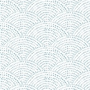 Ink dot scales - blue grey E on white