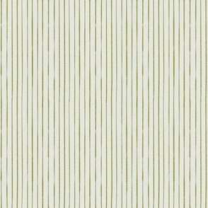 Whimsical, Hand Drawn, Narrow Stripes in Pea Green on White (SMALL) B23012R06B