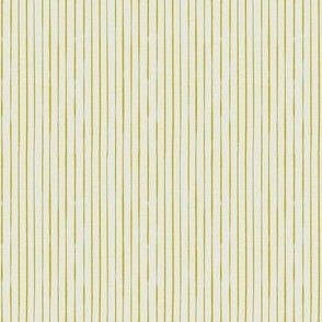 Whimsical, Hand Drawn, Narrow Stripes in Goldenrod Yellow on White (SMALL) B23012R08B
