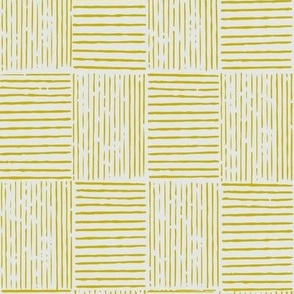 Modern Gingham in Pale Gray and Goldenrod Yellow (LARGE) B23015R08B