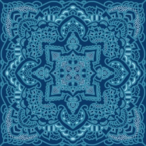Midnight Mood Mandala Tile Design 