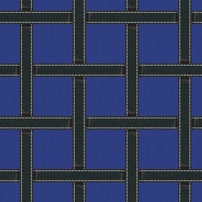 Black Leather No-2 4x4 - Blue texture
