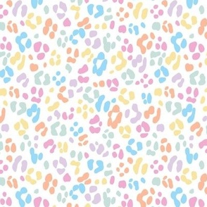 Small Pastel Leopard Print in blue pink yellow orange mint lilac