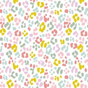 Small Colorful Leopard Print in pink lilac green