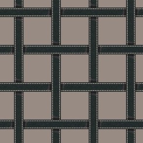Black Leather No-2 4x4 - Warm Grey 