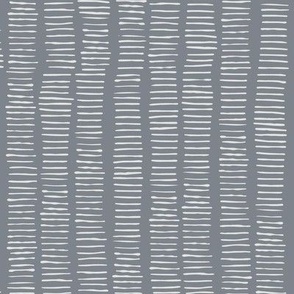 Hand-Drawn Stripe in Stormy Blue and Pale Gray (LARGE) B23016R05A