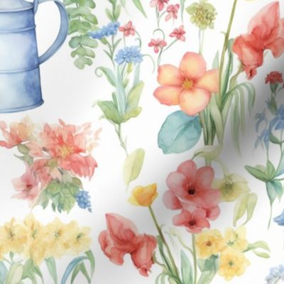 Watercolour Watering Can 