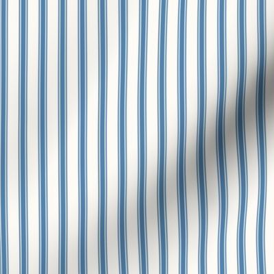 Ticking Stripe light: Rowboat Blue + Cream Modern Pillow Ticking 