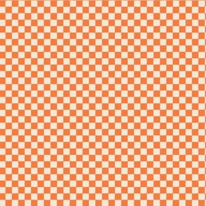 1/4 inch checker in bright orange checkerboard