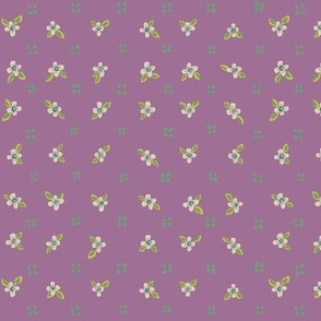 tiny dots and flowers lilac