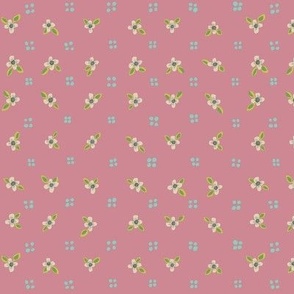 tiny dots and flowers pink