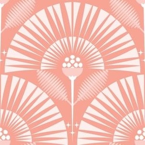Dreamy Boho Garden / Art  Deco / Floral / Peach / Small