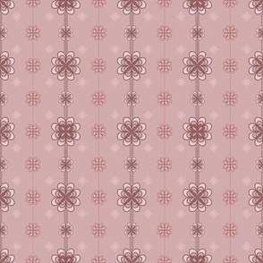 Dusky Pink Geometric Floral - Small