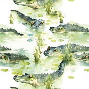 Swampy green alligators 