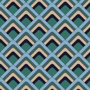 Art Deco-esque Revisited - 058 [blue, teal, green, orange - medium]