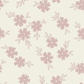 Ditsy Fleurs Sepia Rose on Cream