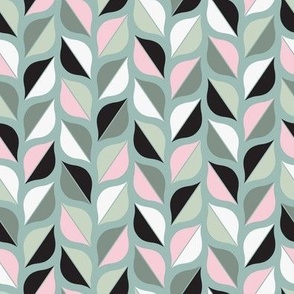 Mosaic style ogees geometric pattern in soft, soothing colors