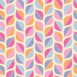 Colourful pastel ogees geometric pattern