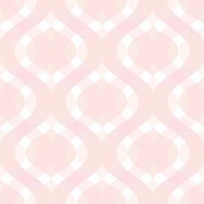 Retro Peach Pink Geometric Print