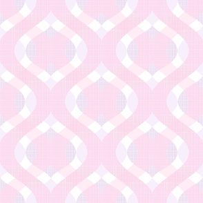 Retro Warm Pink Purple Geometric Print 