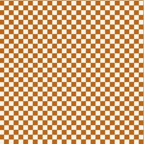 1/4 inch checkerboard in marmalade burnt orange checker