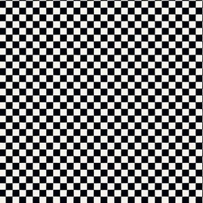 1/4 inch black and white checkerboard checker