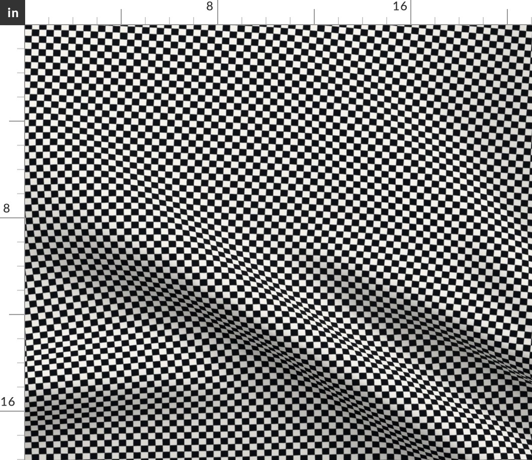 1/4 inch black and white checkerboard checker