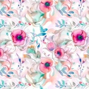Pastel Poppy - Elegant Watercolor Florals
