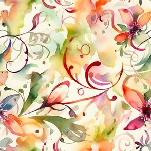 Florals & Vines - Summery Watercolor Botanical Design